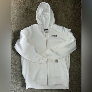 Carhartt White Zip-Up Hoodie
